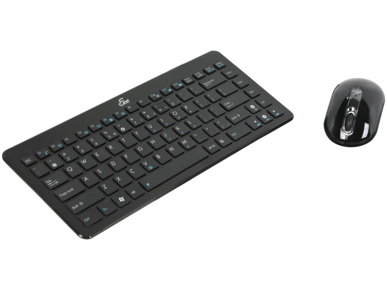 Asus 90 Xb0e00km Glittery Black Rf 2 4ghz Wireless Eee Keyboard Mouse Set Newegg Com