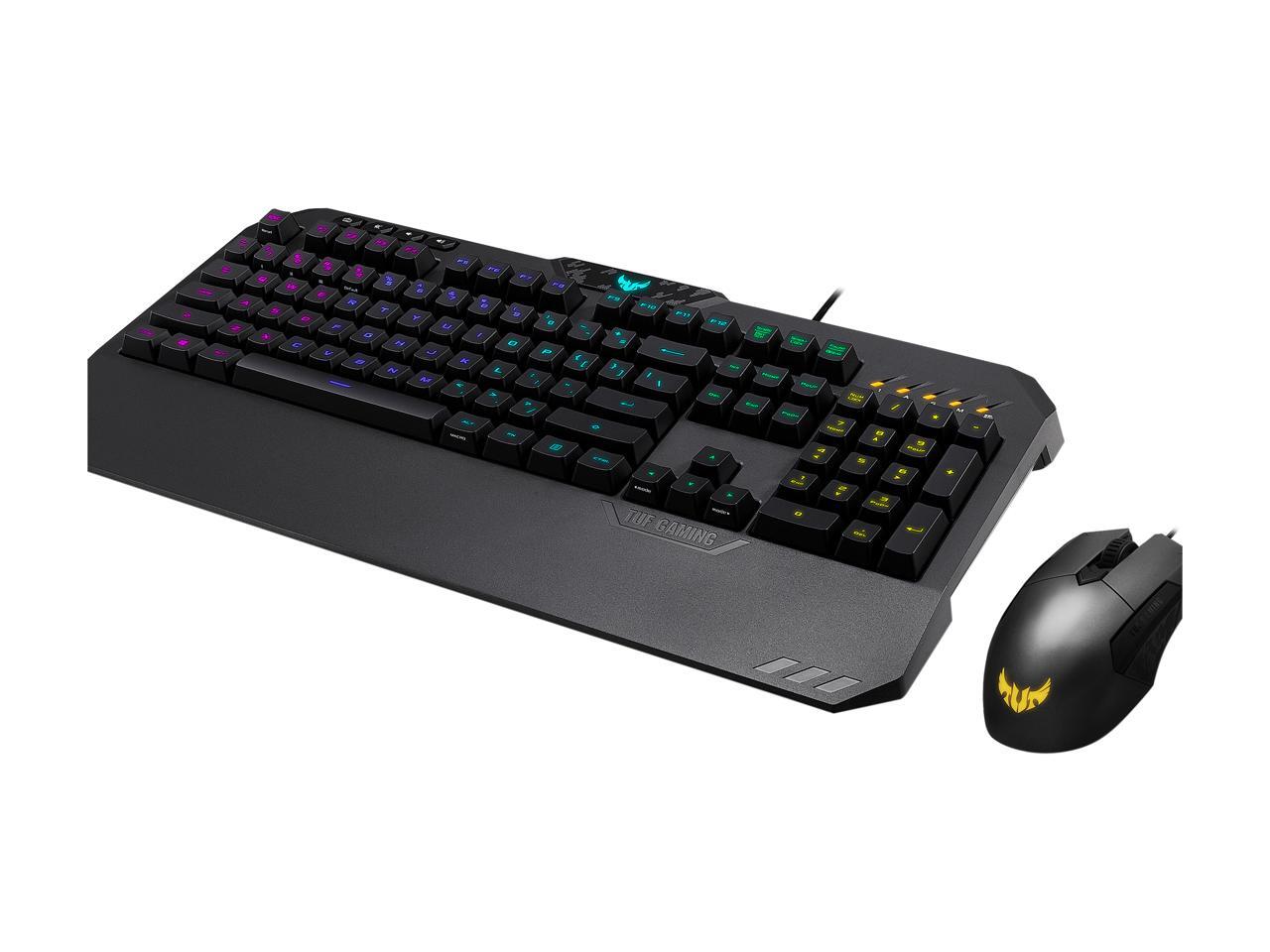 ASUS TUF Gaming Battle Box USB Gaming Keyboard Mouse Set featuring a