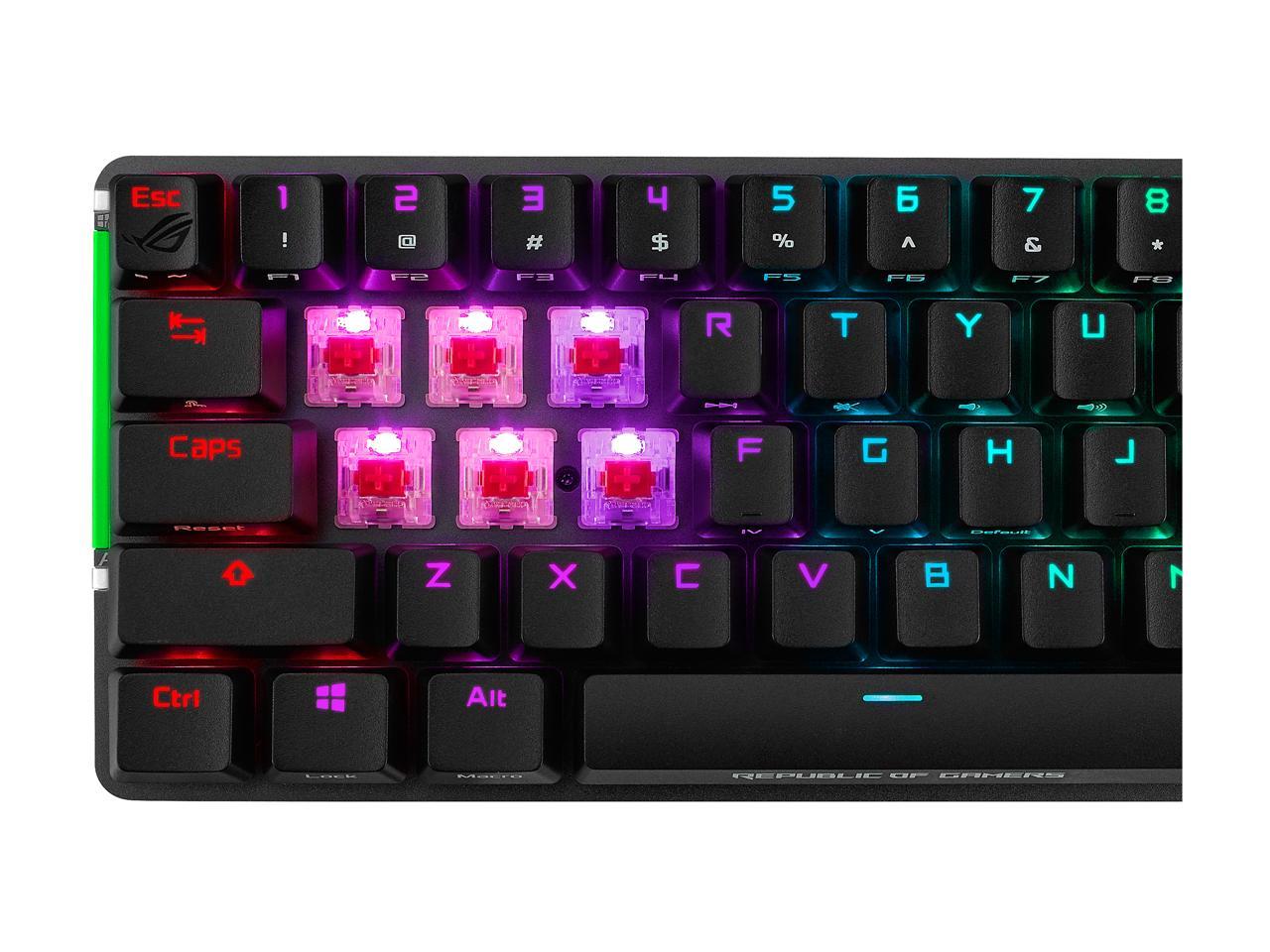 ASUS ROG Falchion Wireless 65% Mechanical Gaming Keyboard (68 Keys, Aura  Sync RGB, Extended Battery Life, Interactive Touch Panel, PBT Keycaps,  Cherry MX Switches, Keyboard Cover Case)