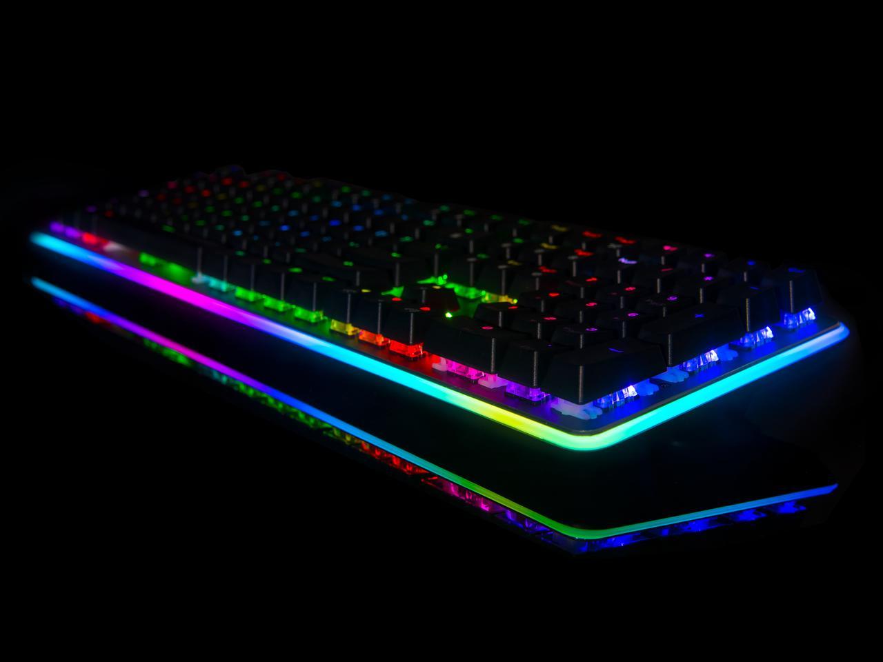 purple backlit gaming keyboard