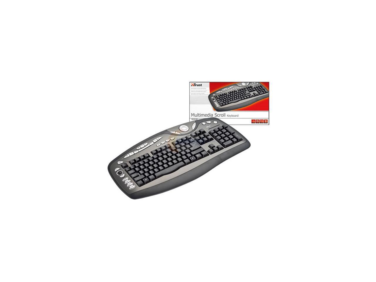 Trust 15036 2-Tone KB-2200 Multimedia Scroll Keyboard - Newegg.com