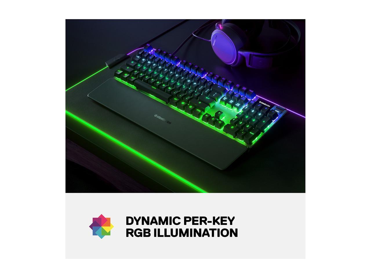 Steelseries Apex Pro Mechanical Gaming Keyboard Adjustable Actuation Switches World S Fastest Mechanical Keyboard Oled Smart Display Rgb Backlit Newegg Com