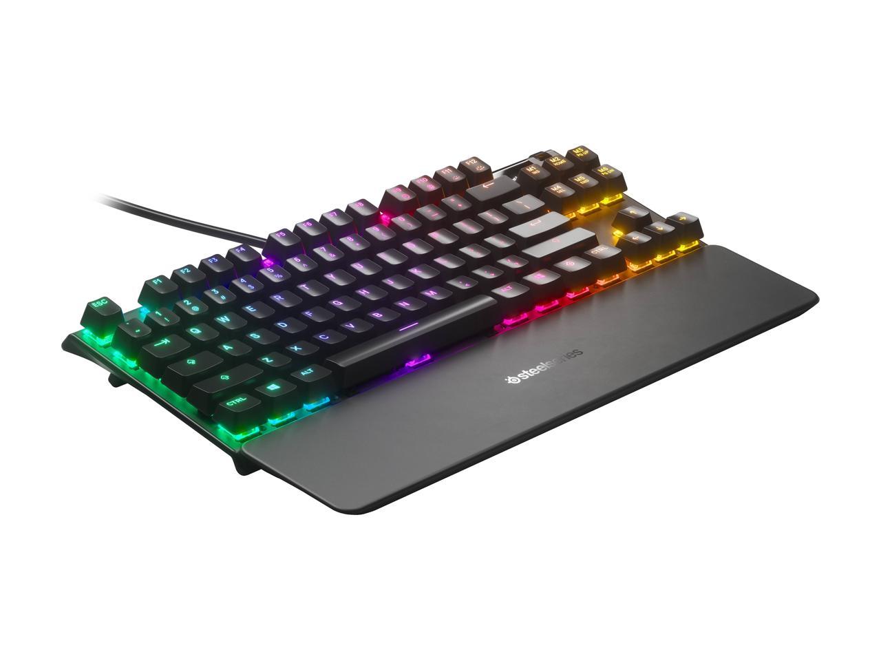 Steelseries Apex Pro Tkl Mechanical Gaming Keyboard World S Fastest Mechanical Switches Oled Smart Display Compact Form Factor Rgb Backlit Newegg Com