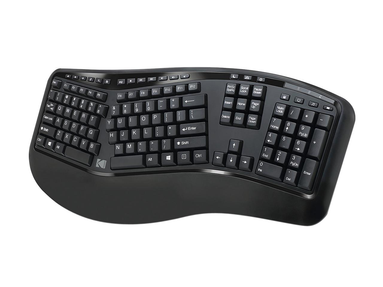 Kodak TRUFORM 1500 Wireless Ergonomic Keyboard and Mouse - Newegg.com