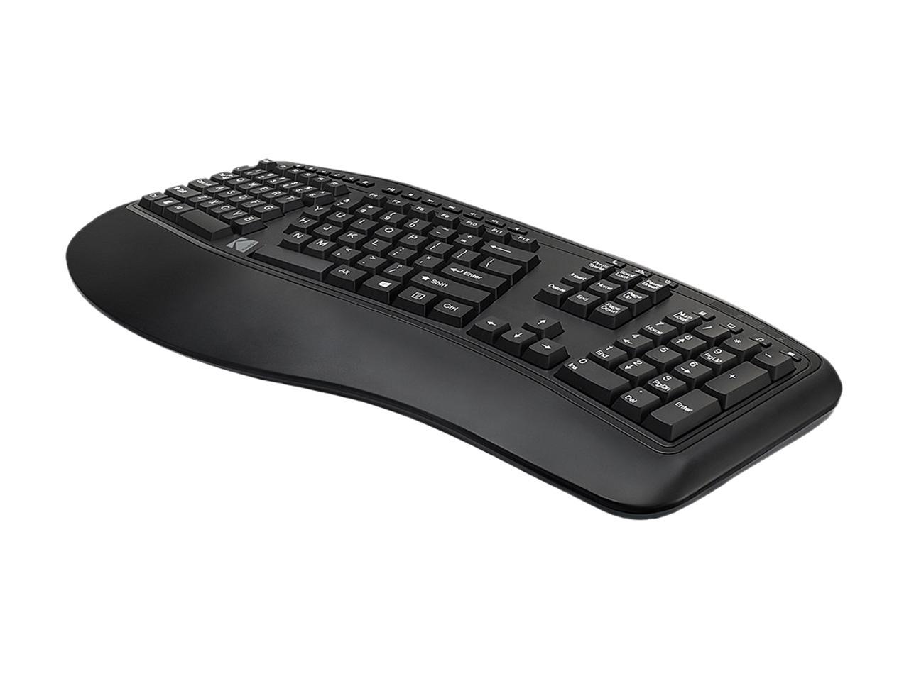 Kodak TRUFORM 1500 Wireless Ergonomic Keyboard and Mouse - Newegg.ca