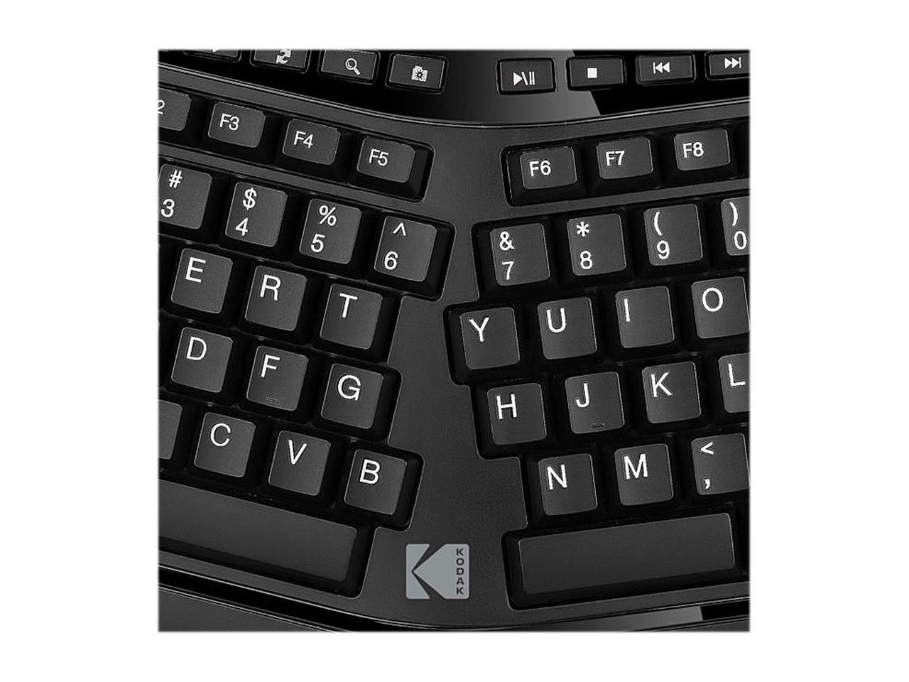 Kodak TRUFORM 4500 Wireless Ergonomic Keyboard with Touchpad