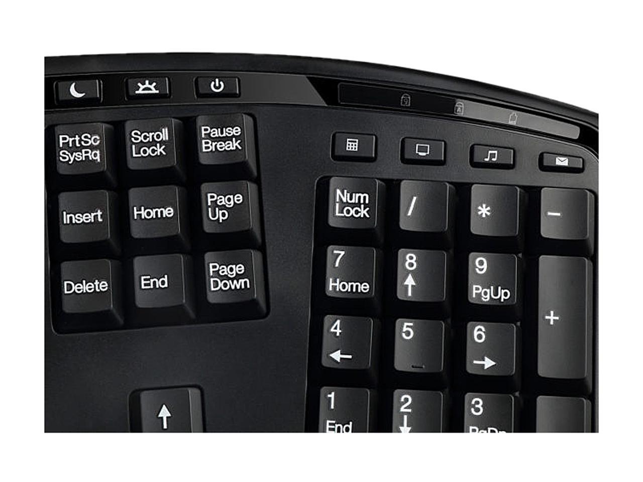 Kodak TRUFORM 4500 Wireless Ergonomic Keyboard with Touchpad