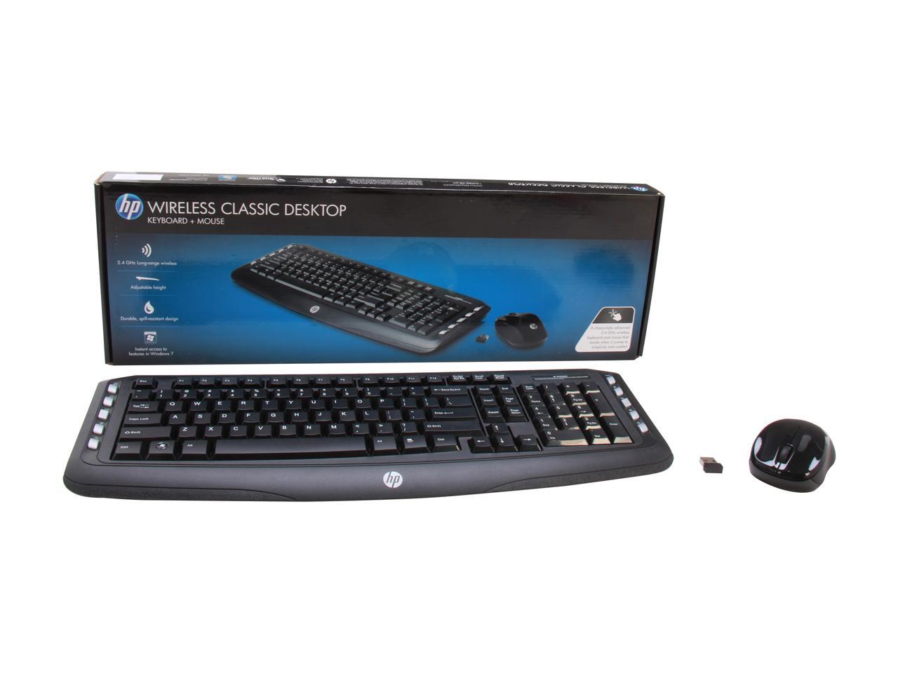 Refurbished: HP Classic Desktop LV290AA#ABA-BP Black RF Wireless 