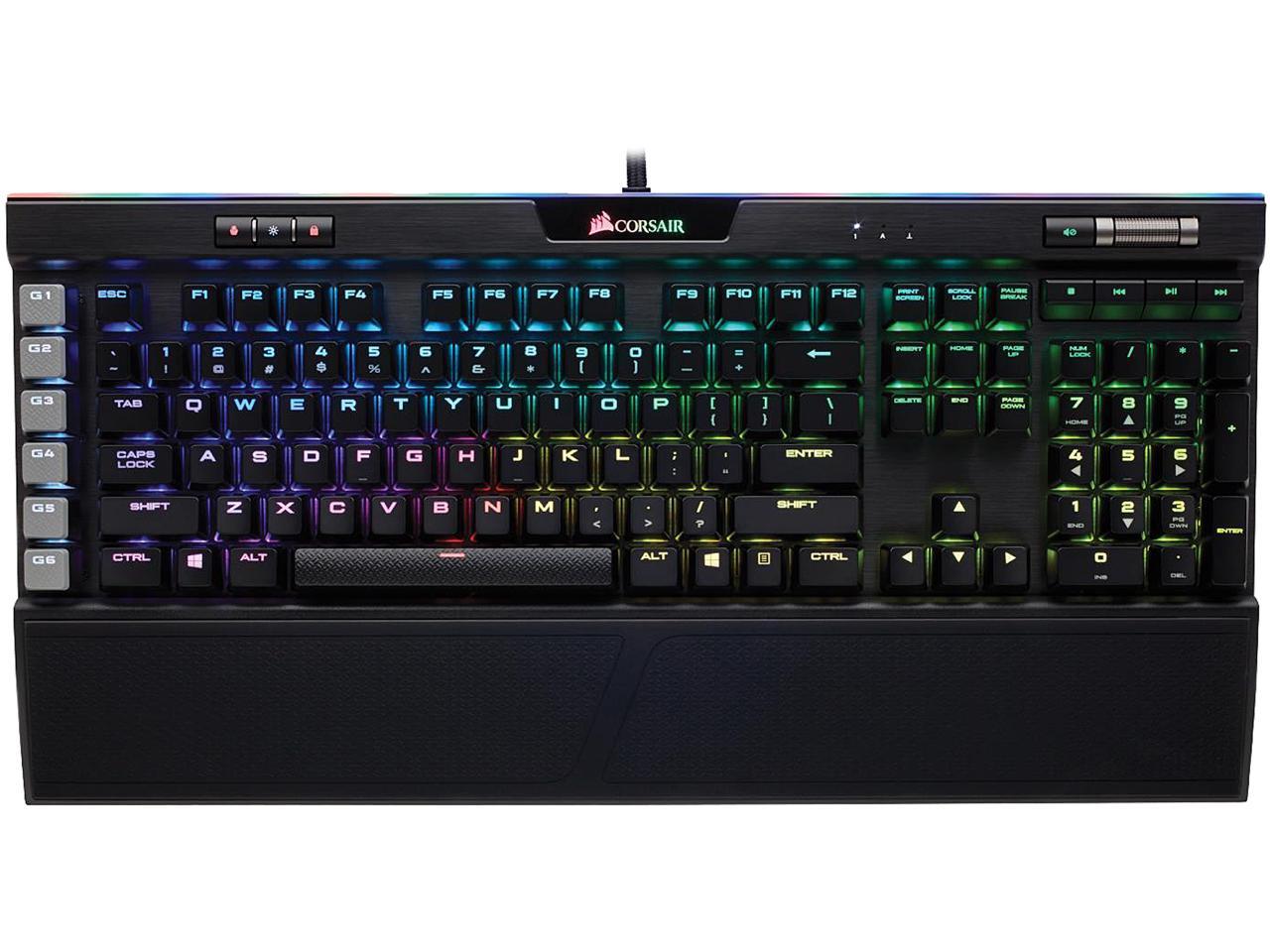 Backlit RGB LED Cherry MX Speed RGB Silver CORSAIR K95 RGB Platinum XT Mechanical Gaming Keyboard Black 