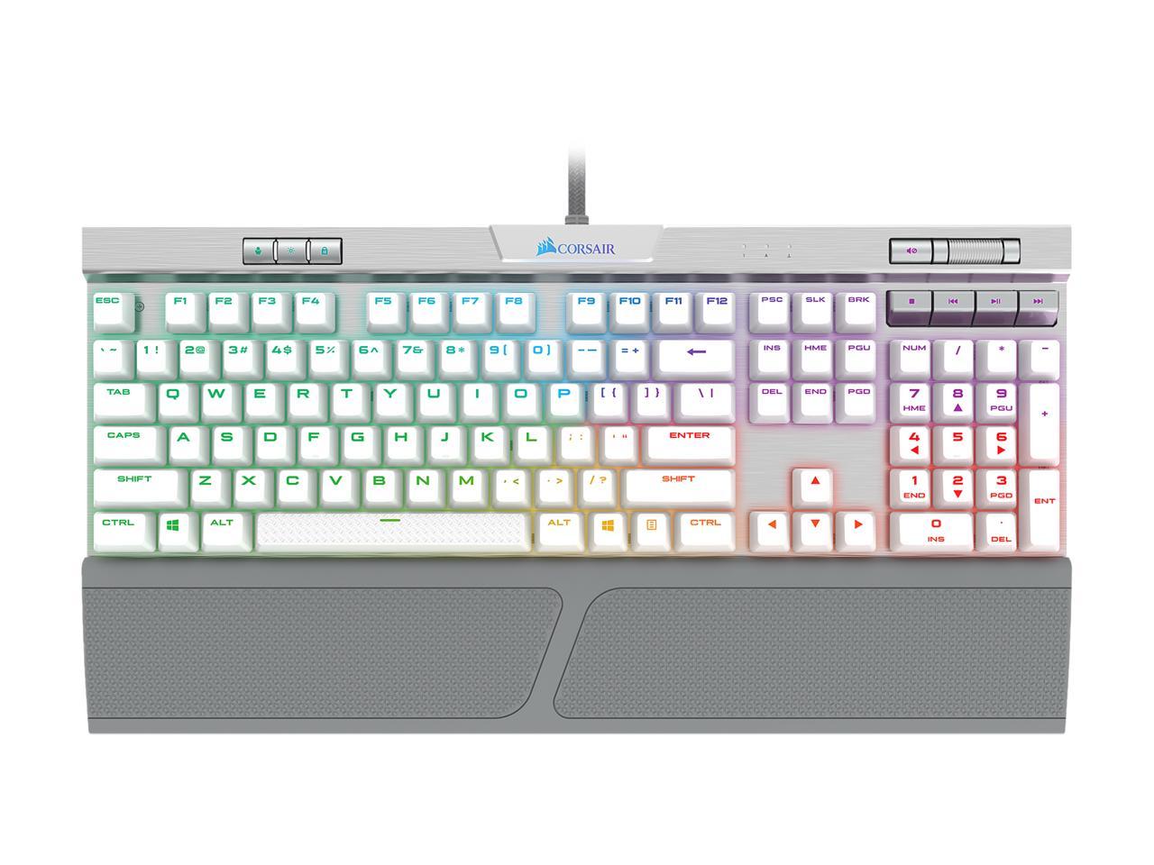 Funds The guests Footpad Corsair K70 RGB MK.2 SE Cherry MX Speed Mechanical Gaming Keyboard with RGB  LED Backlit and White PBT Keycaps - CH-9109114-NA - Newegg.com