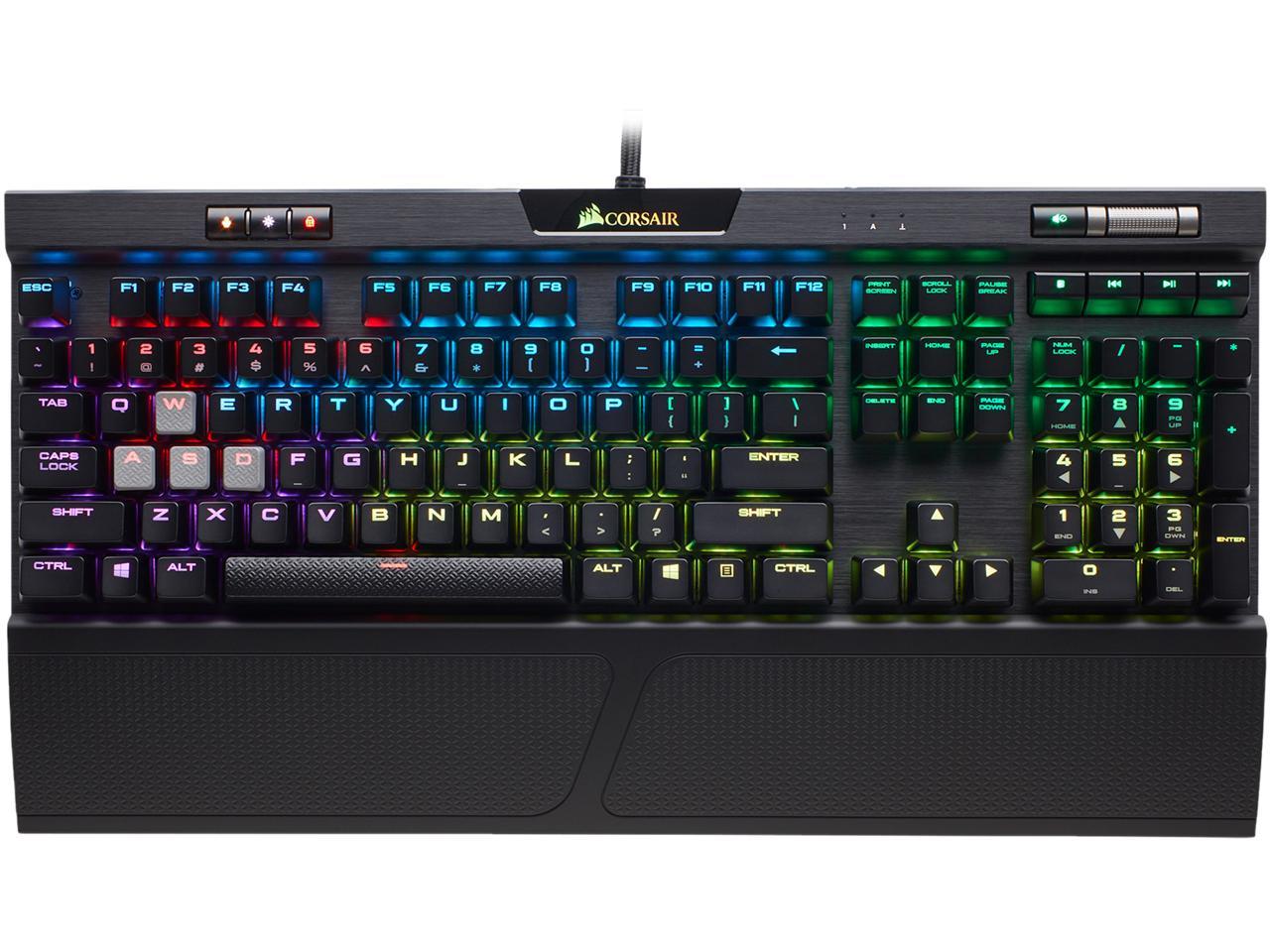 Beskæftiget enhed af Corsair K70 RGB MK.2 RAPIDFIRE Cherry MX Speed Mechanical Gaming Keyboard -  Newegg.com