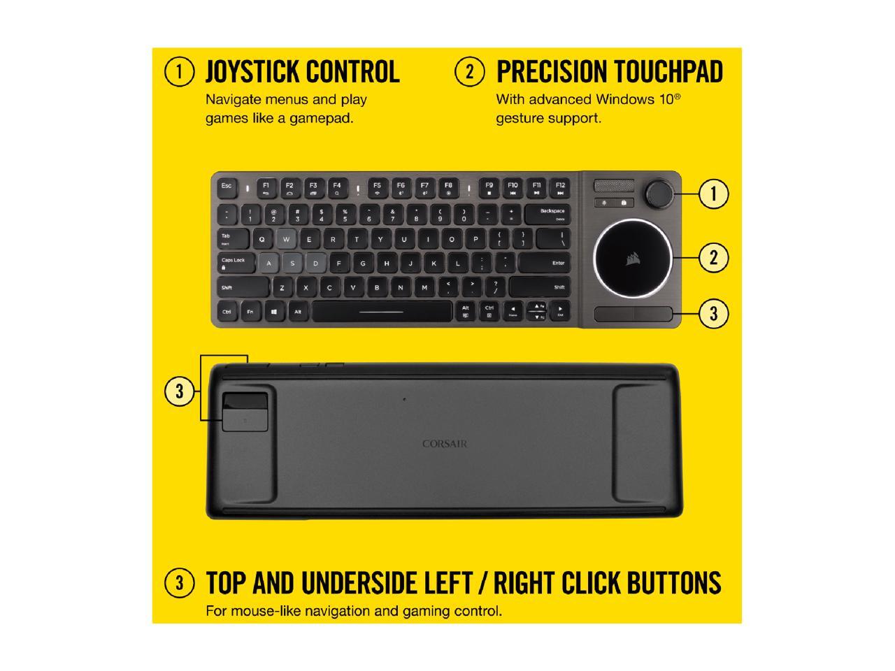 Corsair K83 Wireless Entertainment Keyboard, Backlit White LED Newegg.ca