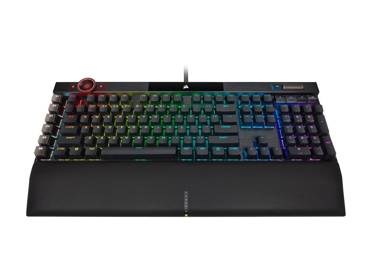 Corsair K100 RGB Optical-Mechanical Gaming Keyboard - Corsair OPX RGB ...