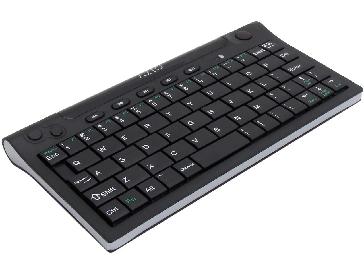 AZIO Wireless HTPC Keyboard KB115 Black 2.4 GHz Wireless (RF) Compact