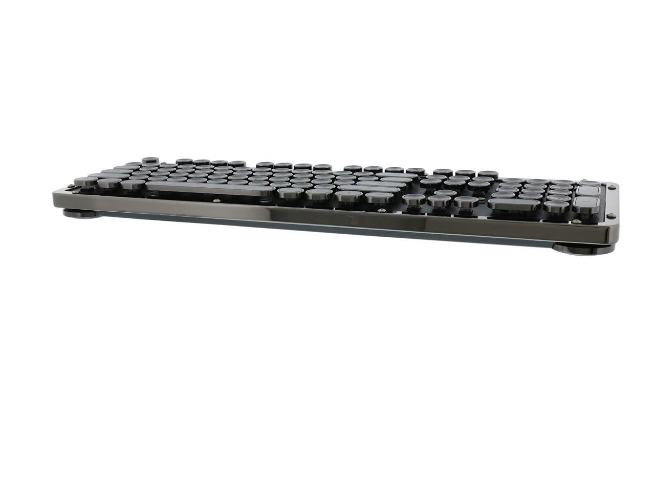 Retro Classic Mechanical Keyboard, Black Leather with Black ZA Trim