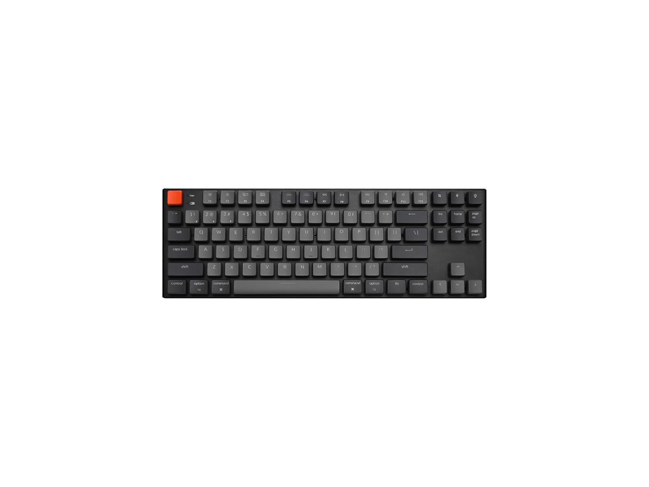 Keychron K1-M1 Black Bluetooth Wireless Keyboard - Gateron LP Red - RGB ...