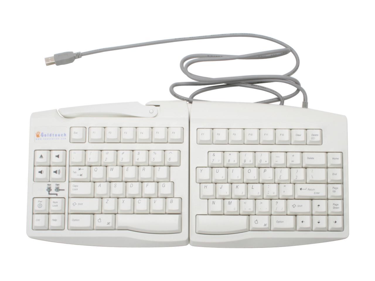 Key Ovation Goldtouch for Mac Adjustable Keyboard White USB Model GTUMACW