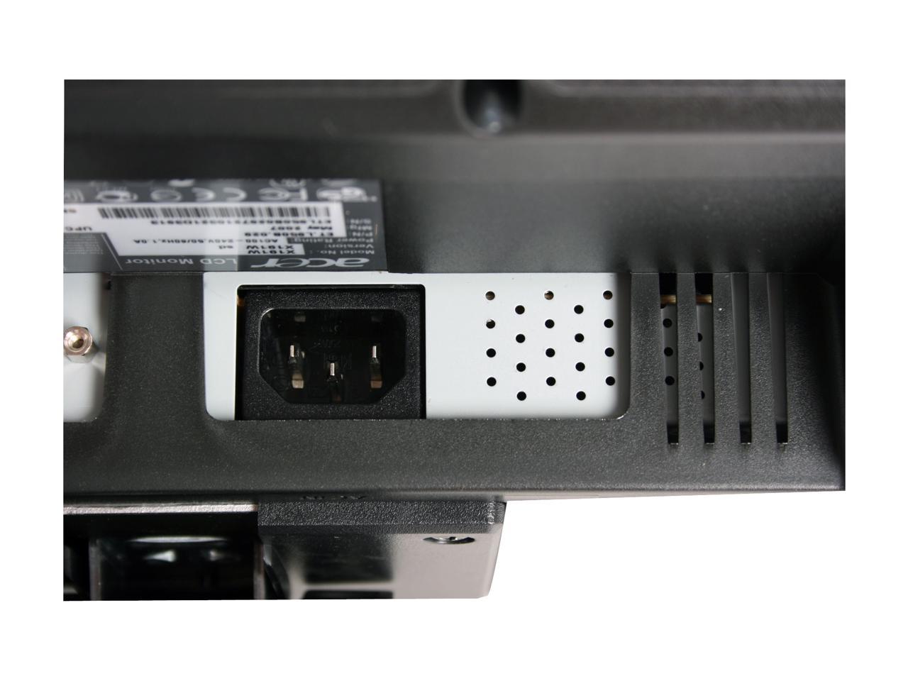 acer x191w monitor power button