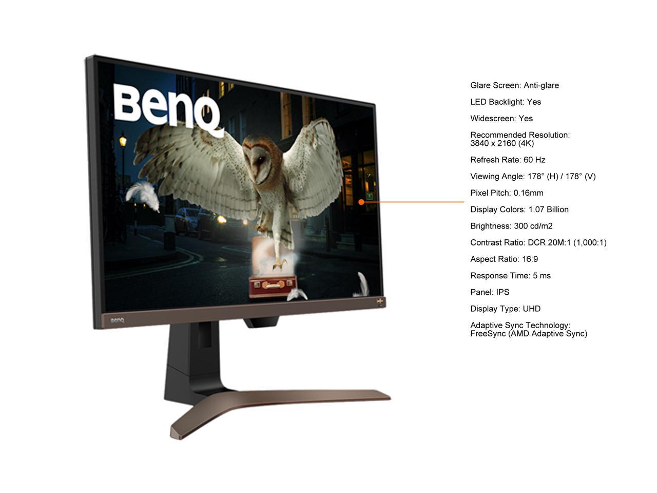 BenQ 28" 60 Hz IPS UHD IPS Monitor 5 ms FreeSync (AMD Adaptive Sync