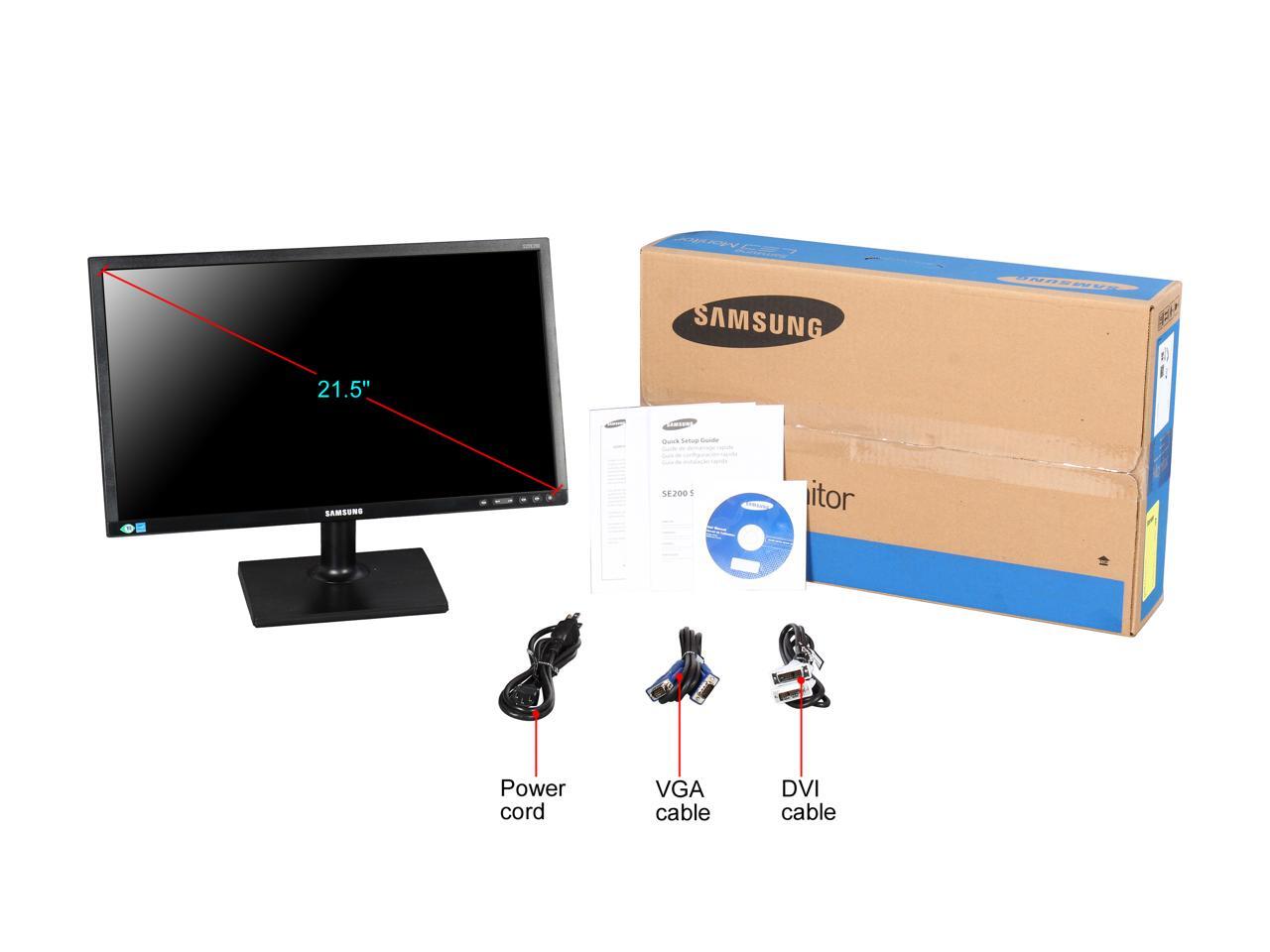 Samsung S22E200B 22" (Diagonal 21.5") Full HD 1920 x 1080 60Hz VGA DVI ...