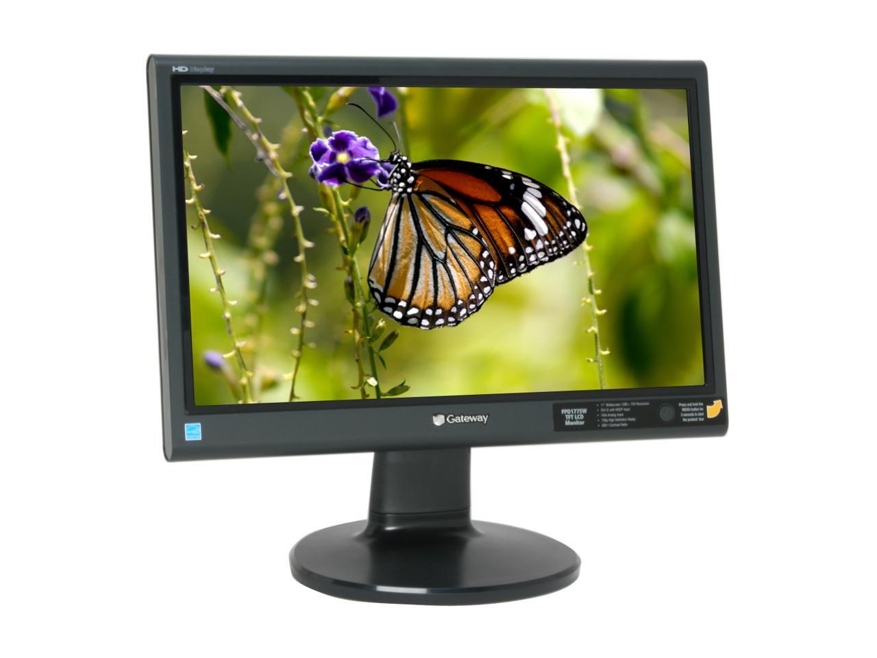 Gateway 17" Active Matrix, TFT LCD WXGA LCD Monitor 8 ms 1280 x 720 D