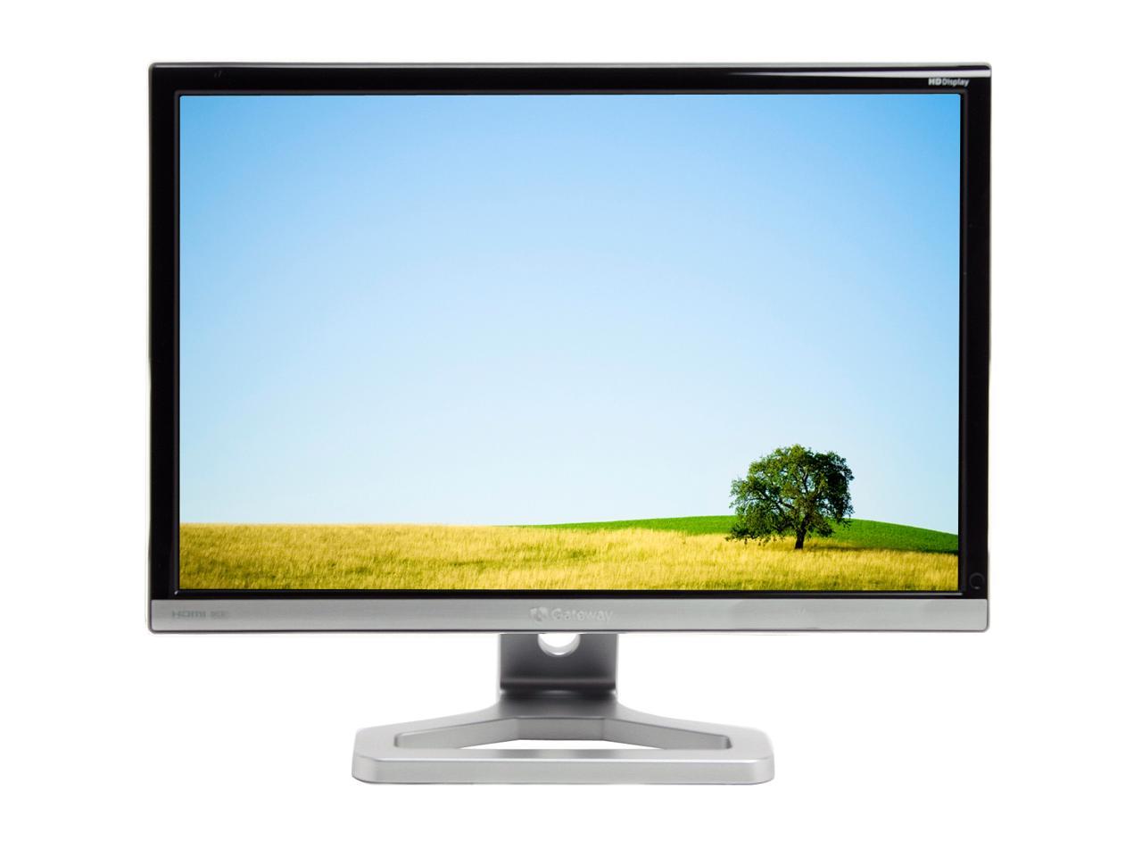 Gateway HD2200 Black-Silver 22" 4ms DVI HDMI Widescreen LCD Monitor 300