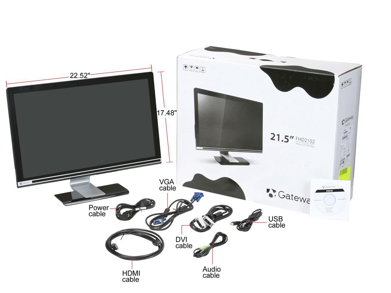 Gateway FHD2102bmidgz Black 21.5
