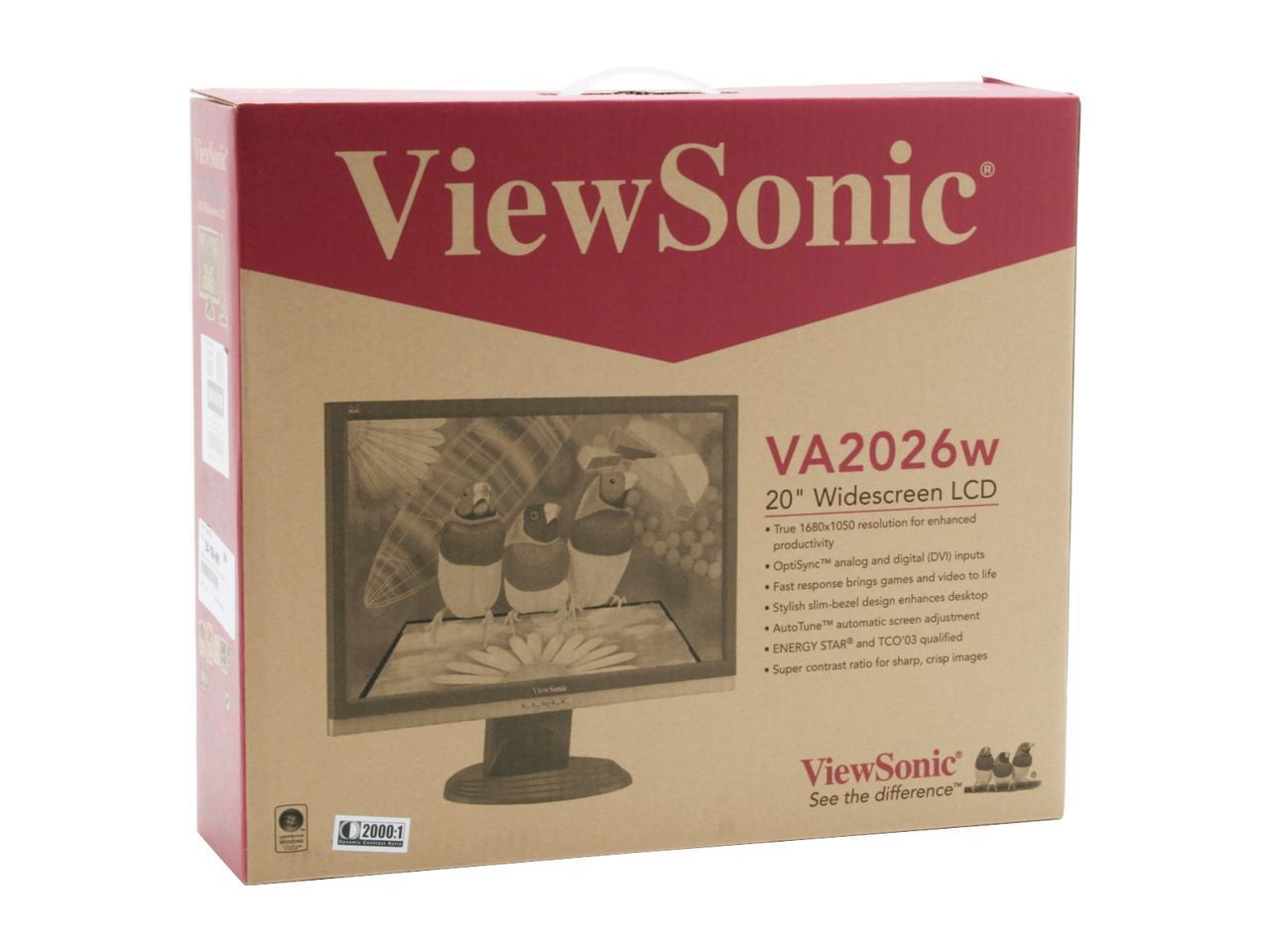 viewsonic va2026w specs