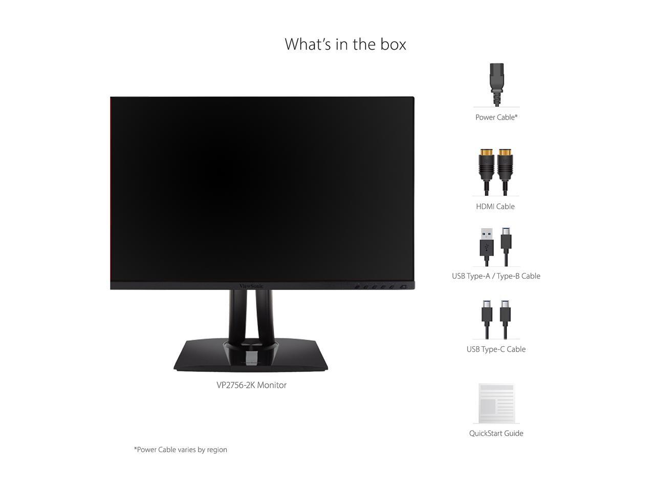 ViewSonic VP27562K 27 Inch Premium IPS 1440p Frameless Ergonomic