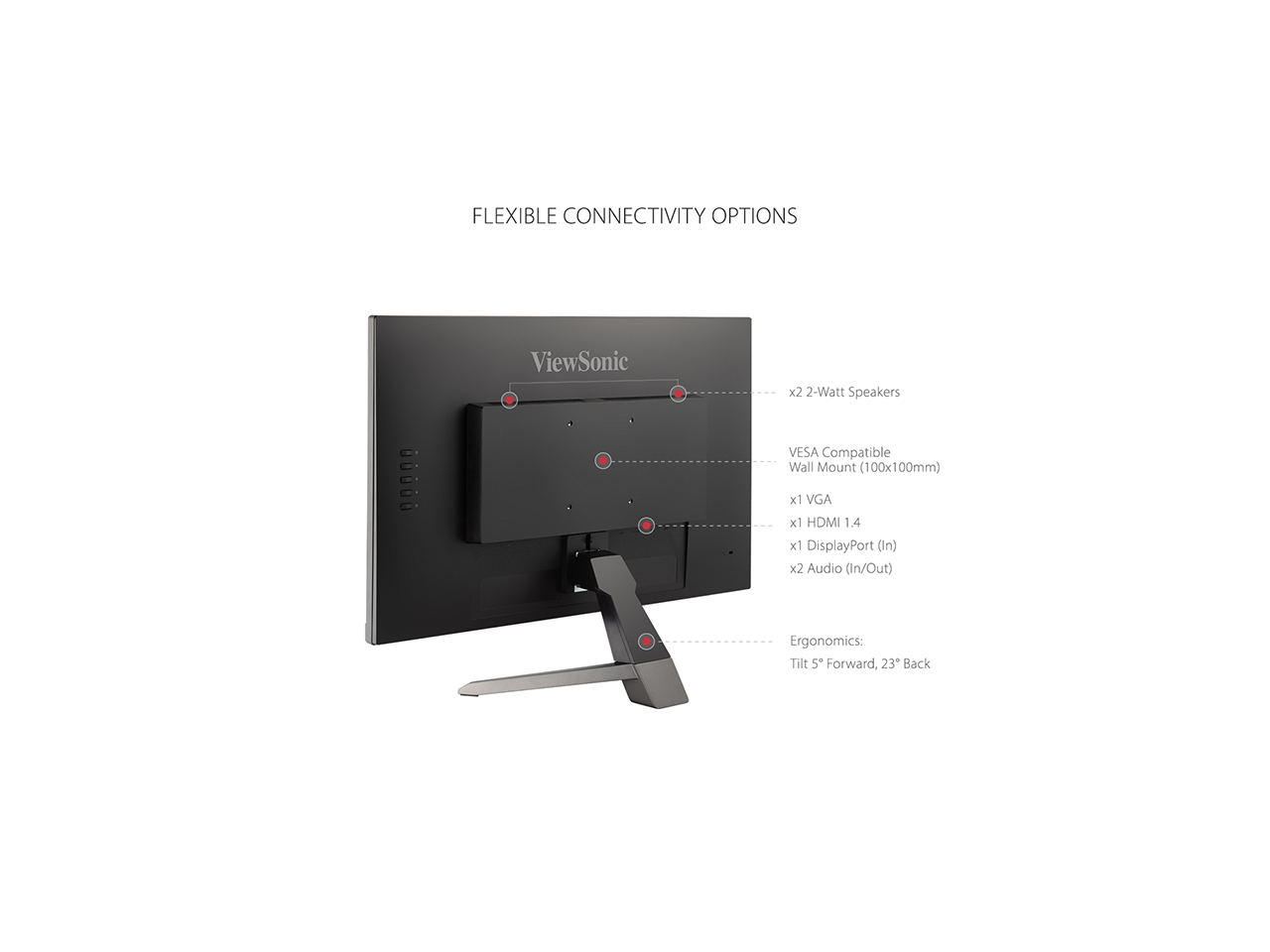 ViewSonic VX2767MHD 27 Inch 1080p Gaming Monitor with 75Hz, 1ms, Ultra