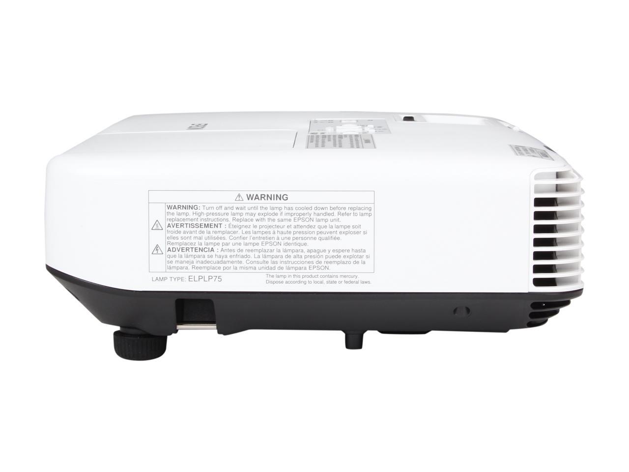 EPSON PowerLite 1940W 1280 x 800 4200 lumens 3LCD Projector 30001 RJ45