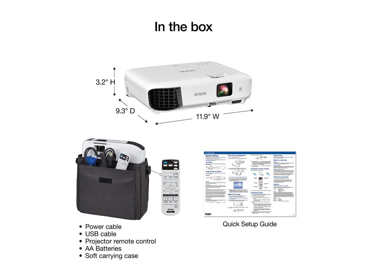 Epson Ex3280 3 Chip 3lcd Xga Projector 4108