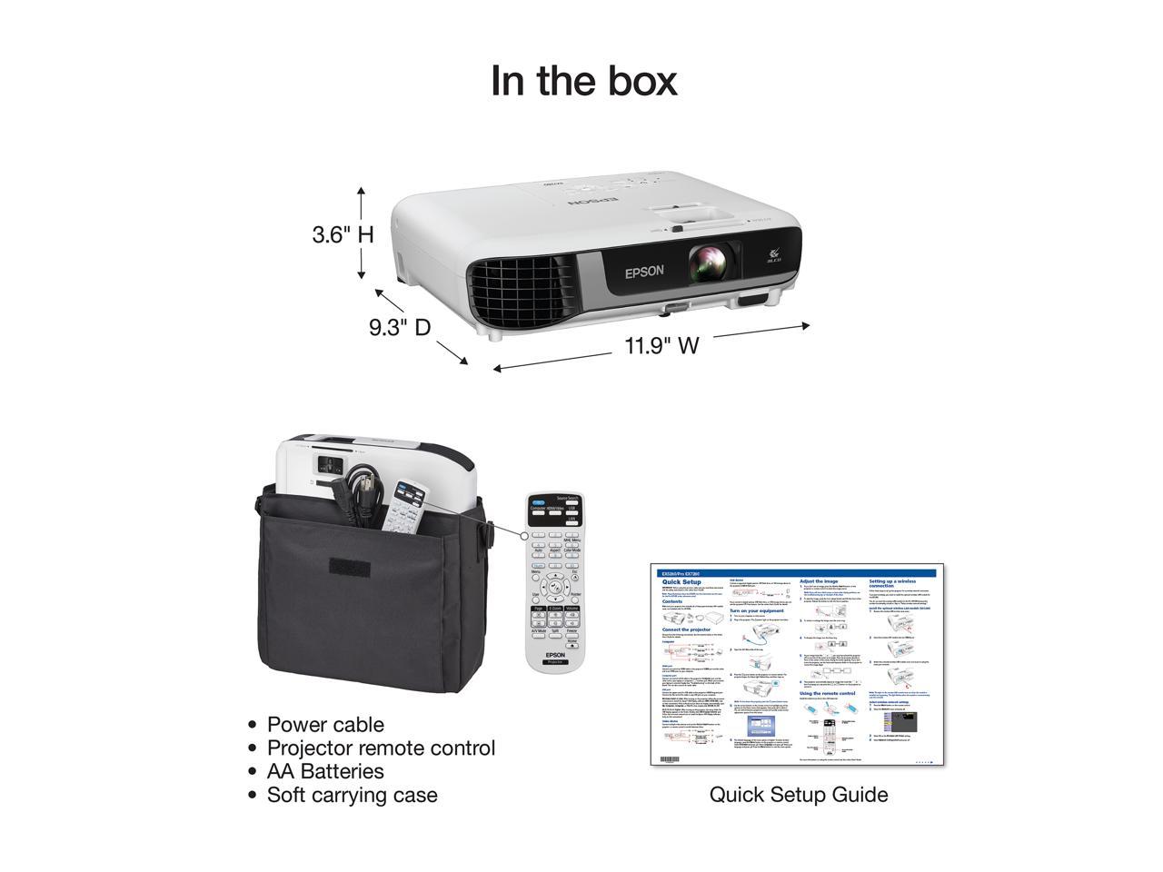 Epson Pro EX7280 3Chip 3LCD WXGA Projector, 4,000 Lumens Color