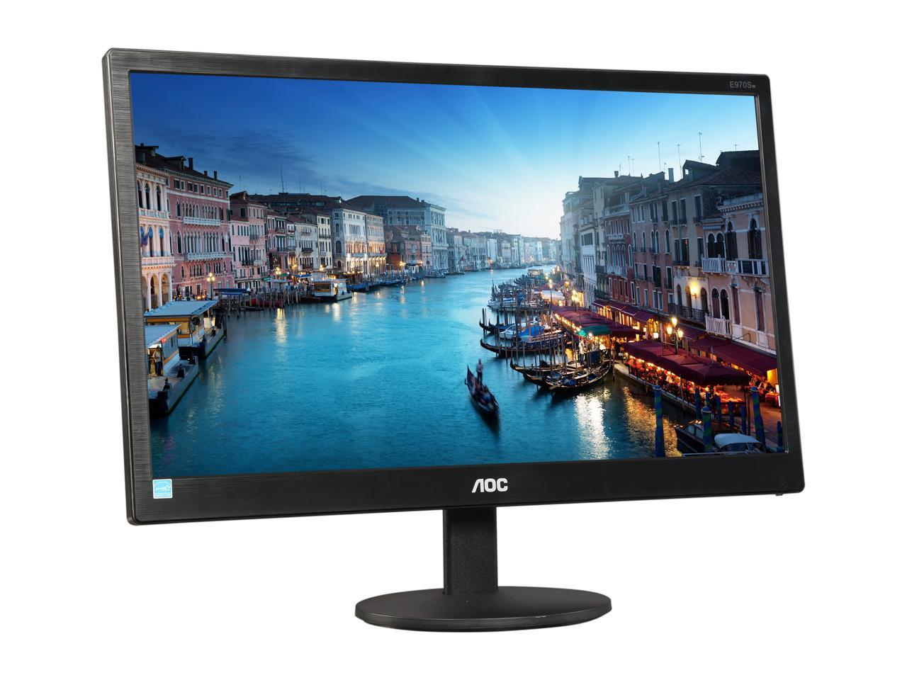 Refurbished: AOC E970SWN 19" (Actual size 18.5") WXGA 1366 x 768 60 Hz ...