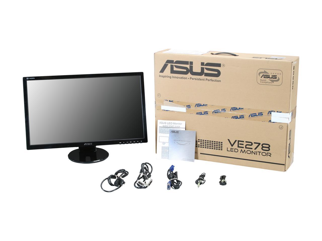 ASUS VE Series VE278Q Black 27" 2ms LED Backlight Widescreen LCD