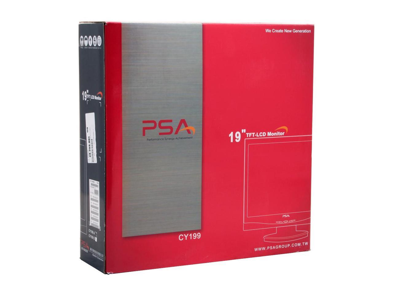 PSA 19" Active Matrix, TFT LCD SXGA LCD Monitor 10 ms 1280 x 1024 DSub