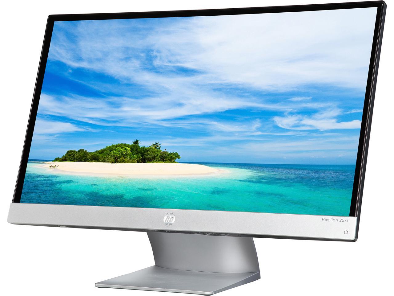 Refurbished Hp Pavilion 25xi Silver Black 25 Widescreen Led Backlight Lcd Monitor Ips Grade 7238