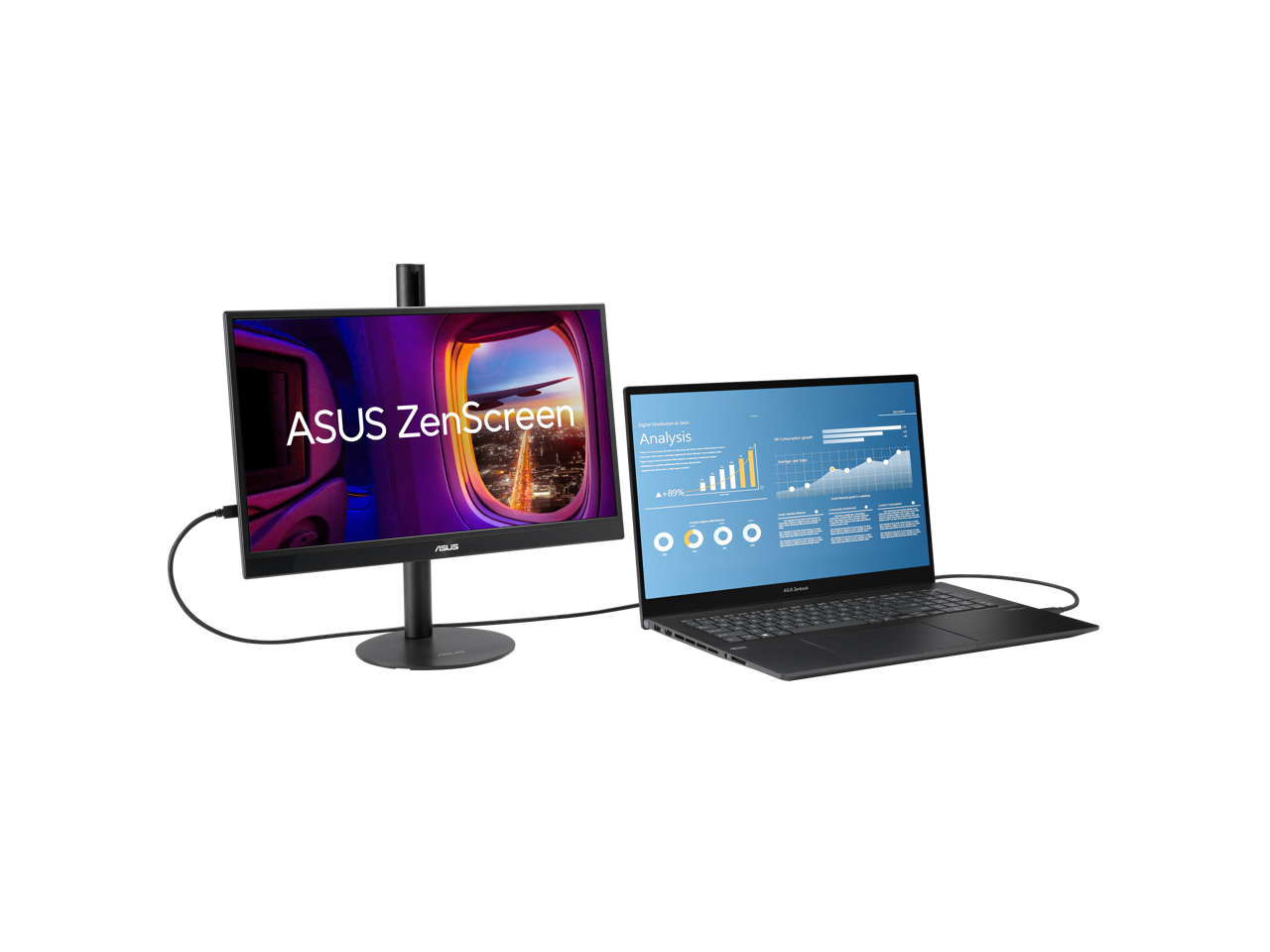 ASUS ZenScreen 17" (17.3" viewable) 1080P Portable USB-C Monitor