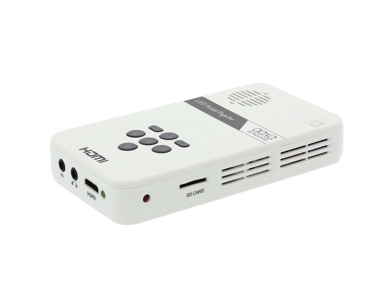 Broers en zussen Preek gebruik AAXA LED Pico Mini Portable Projector with Battery, HDMI, and Native 720p  HD Resolution for Home and Travel - Newegg.com