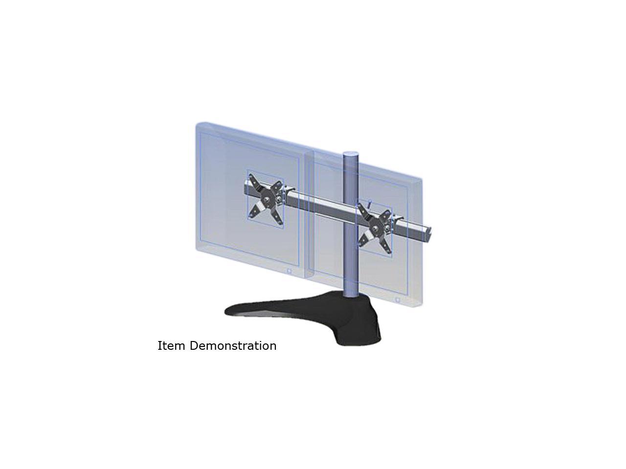 Ergotech 100D16B02 Dual Horizontal LCD Monitor Arm Desk Stand