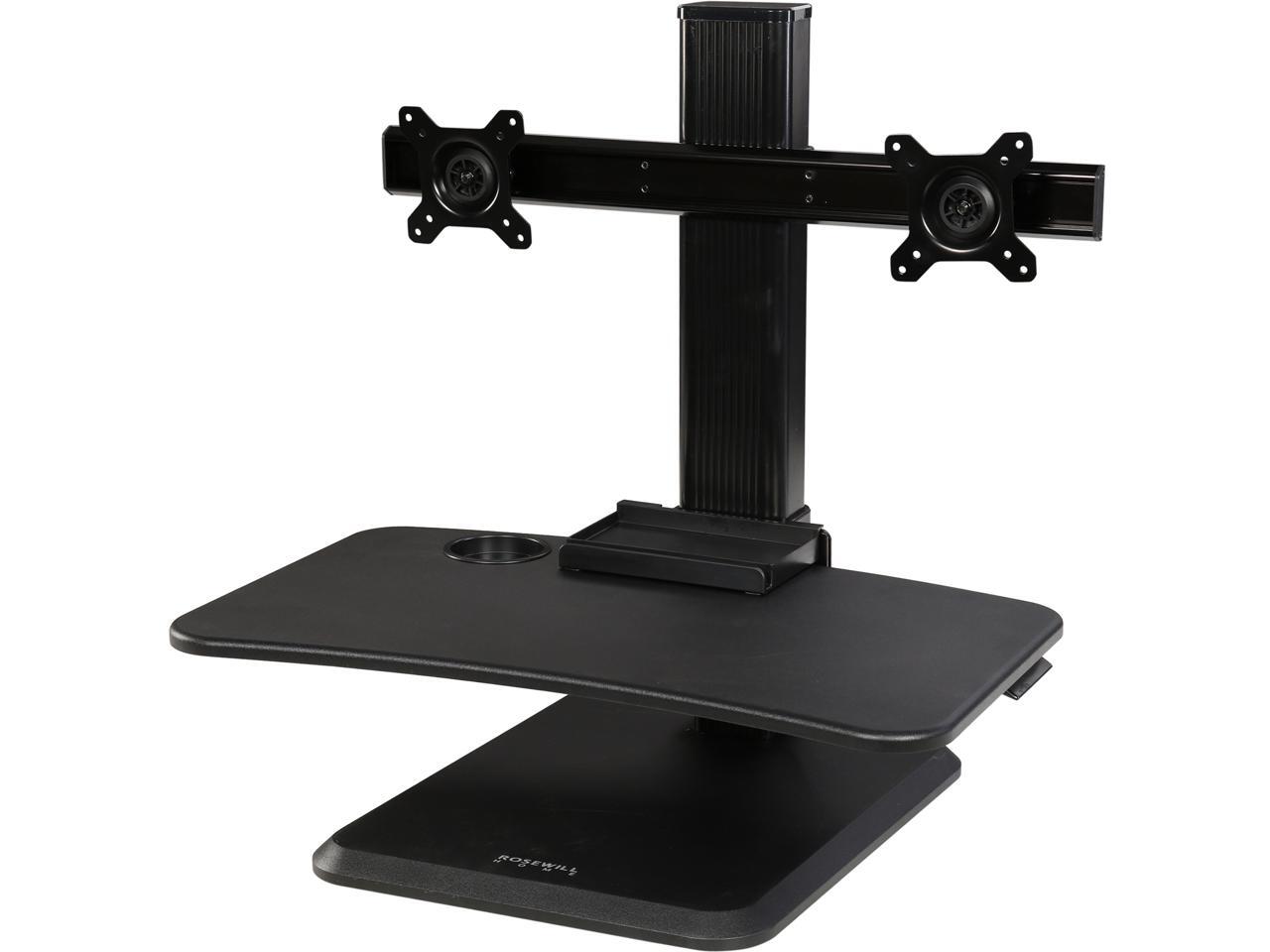 Rosewill RMS 17004 Dual Monitor Stand Height Adjustable Desk Standing 
