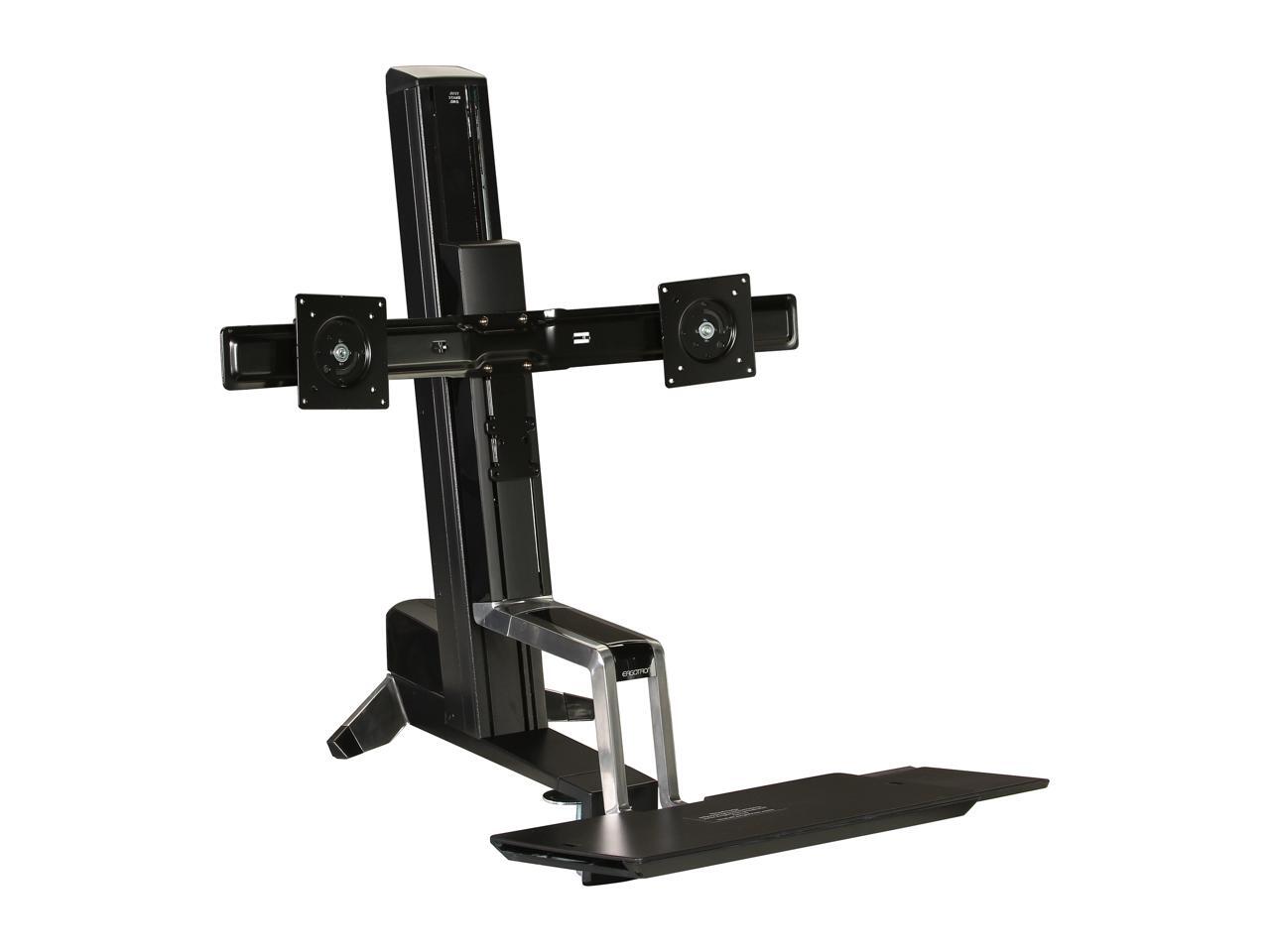 Ergotron 33341200 Black WorkFitS, Dual Monitor SitStand Workstation