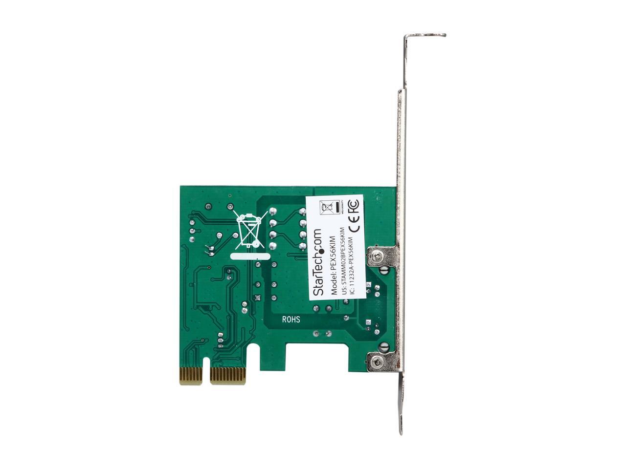 StarTech PEX56KIM Internal PCI Express V.92 56K Data Fax Modem PCIe