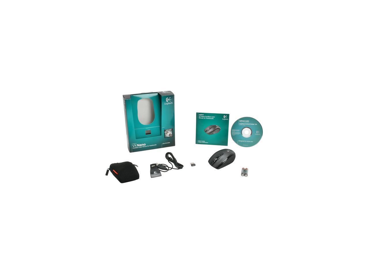 Logitech VX Nano Black Cordless Laser Mouse for Notebooks