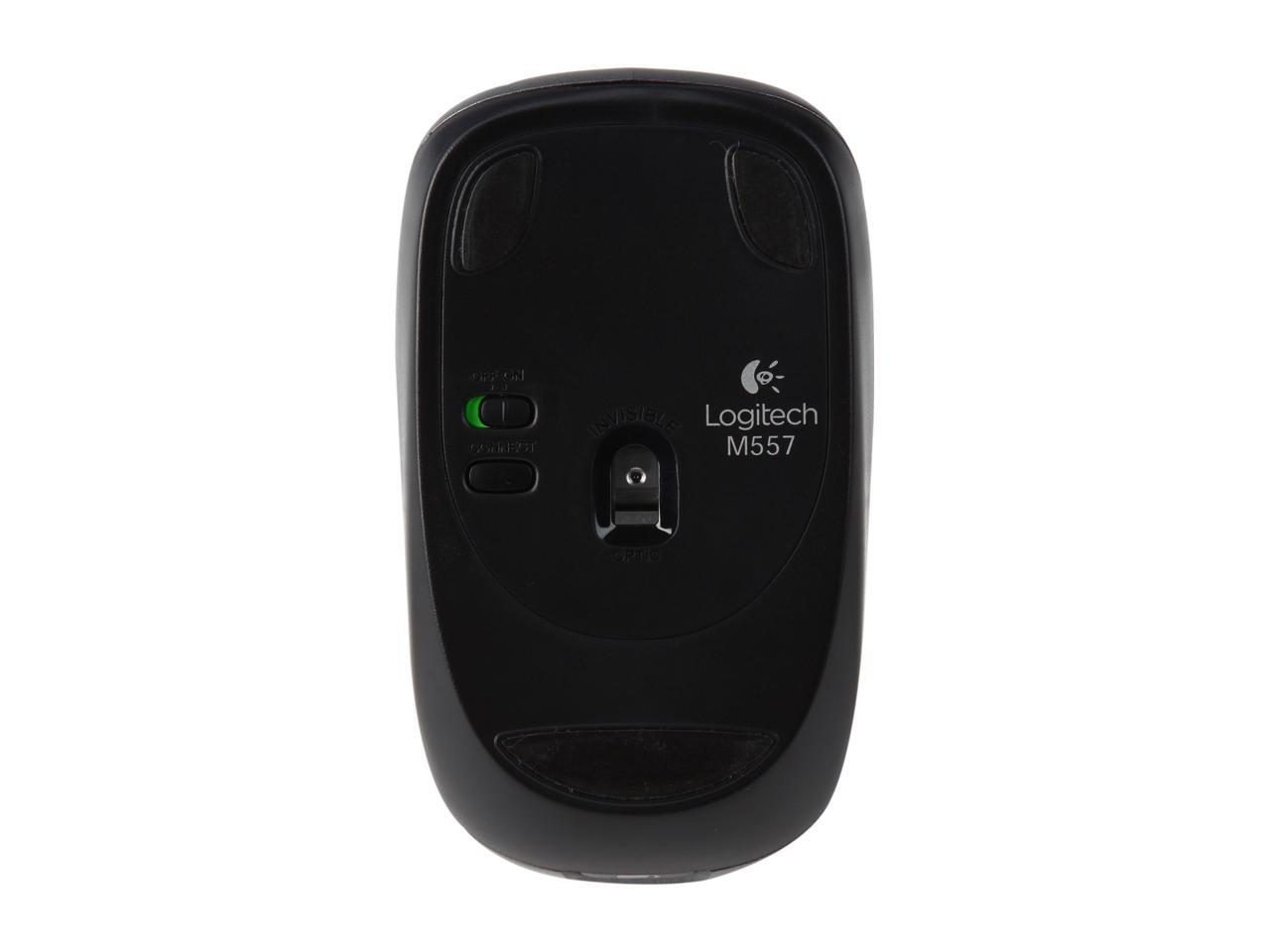 Logitech M557 910-003971 Black Bluetooth Wireless Optical Mouse ...