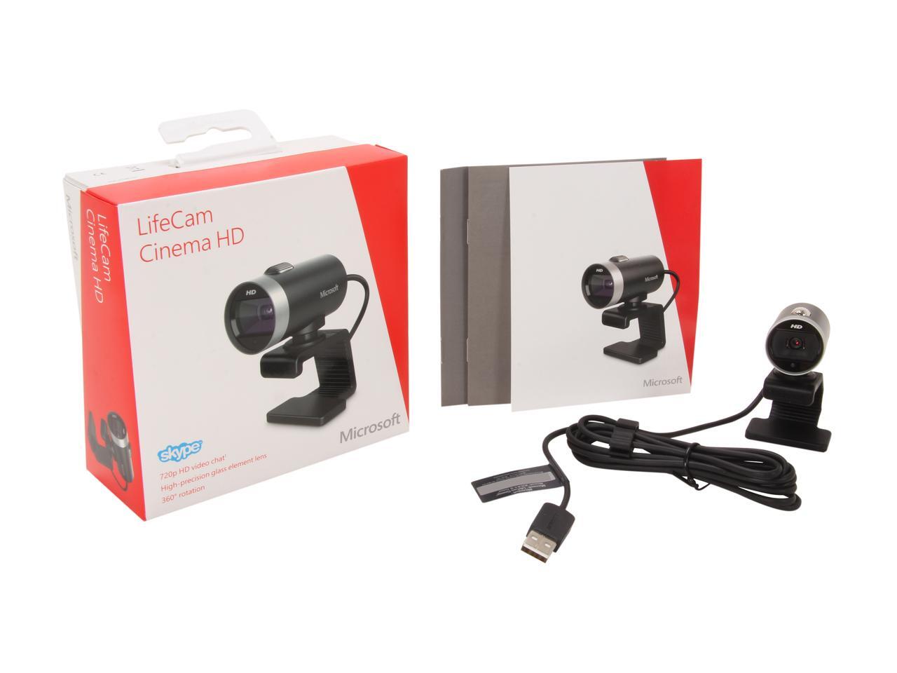 Microsoft LifeCam Cinema,Webcam with built-in noise cancelling ...
