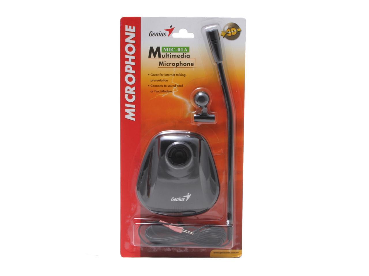 Genius MIC-01A Black Metallic Microphone - Newegg.com