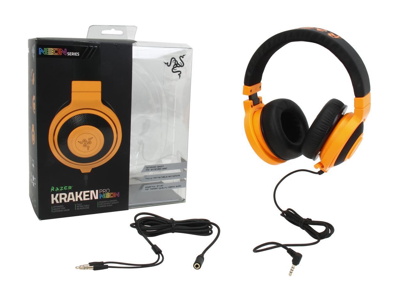 Snor spier Slapen Razer Kraken Pro Over Ear PC Gaming and Music Headset - Neon Orange -  Newegg.com
