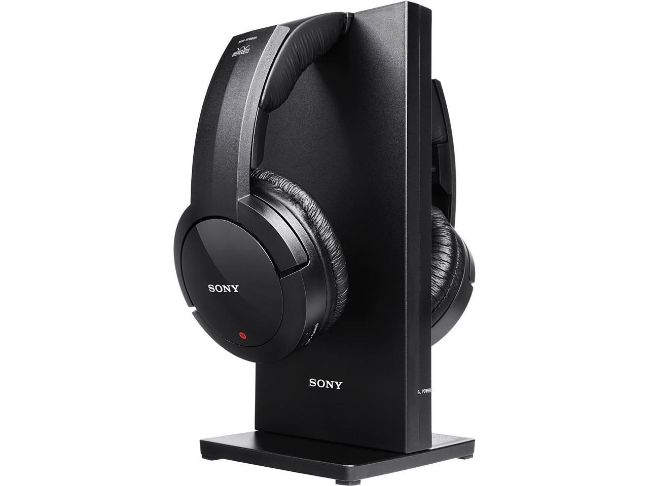 Sony MDR RF985RK Wireless RF Headphones Black Newegg