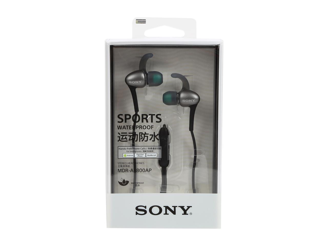 Open Box: Sony MDR-AS800AP Activ In Ear Headphones (Black) - Newegg.com